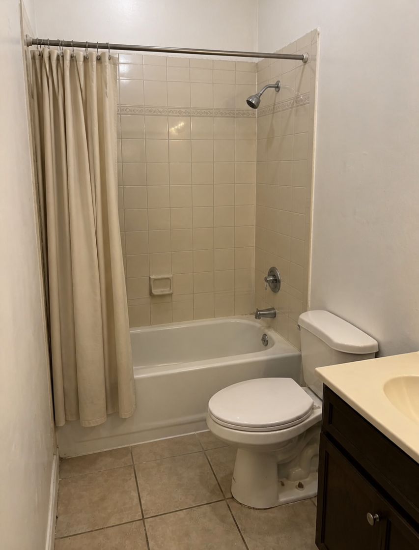 Before bathroom remodeling