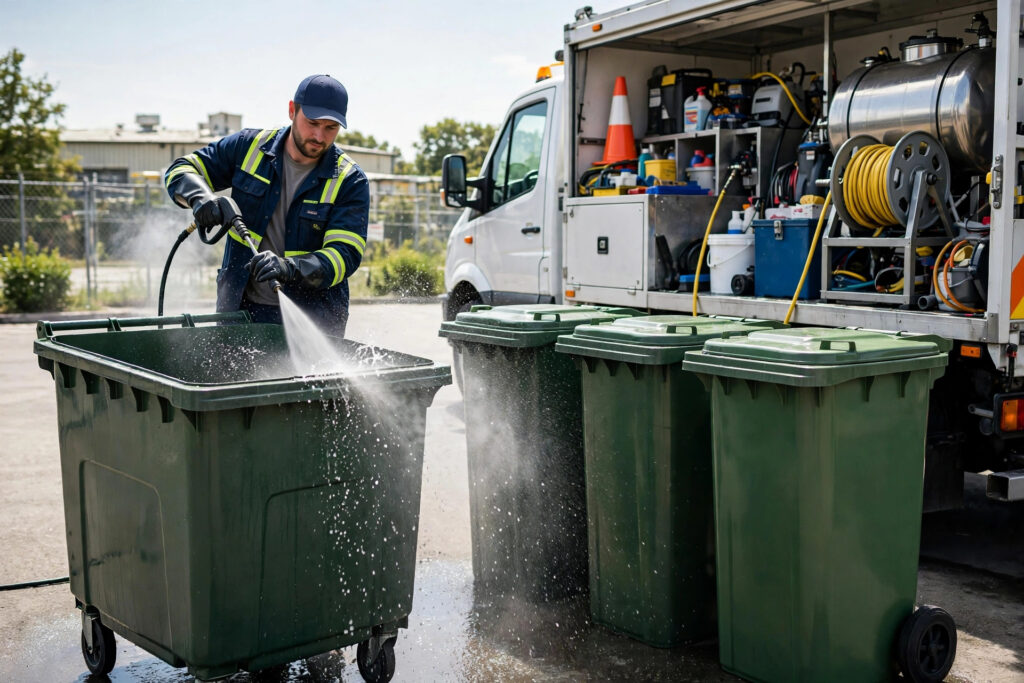 Trash can cleaning service in Miami, FL